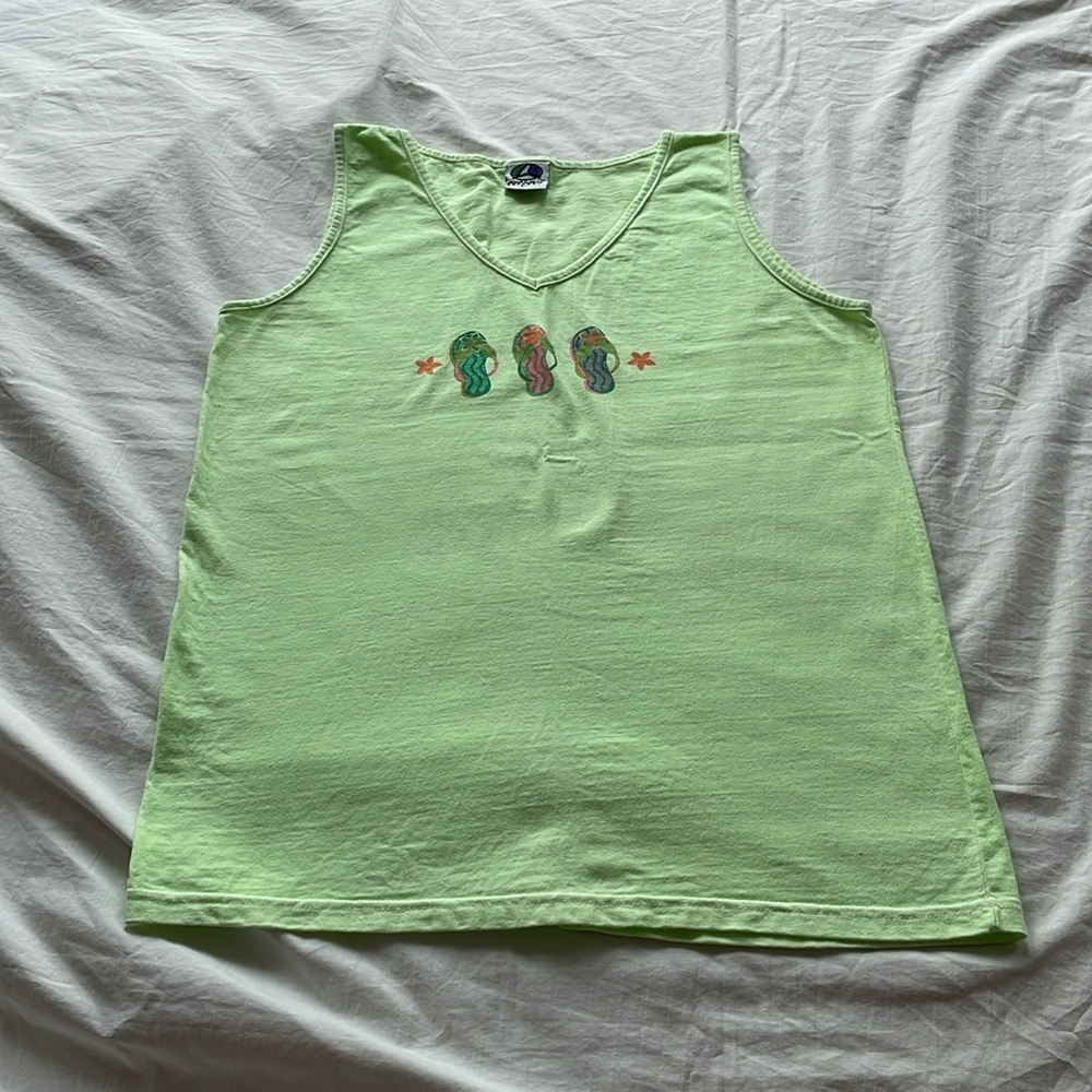 Light Green Flip Flop Top. Large